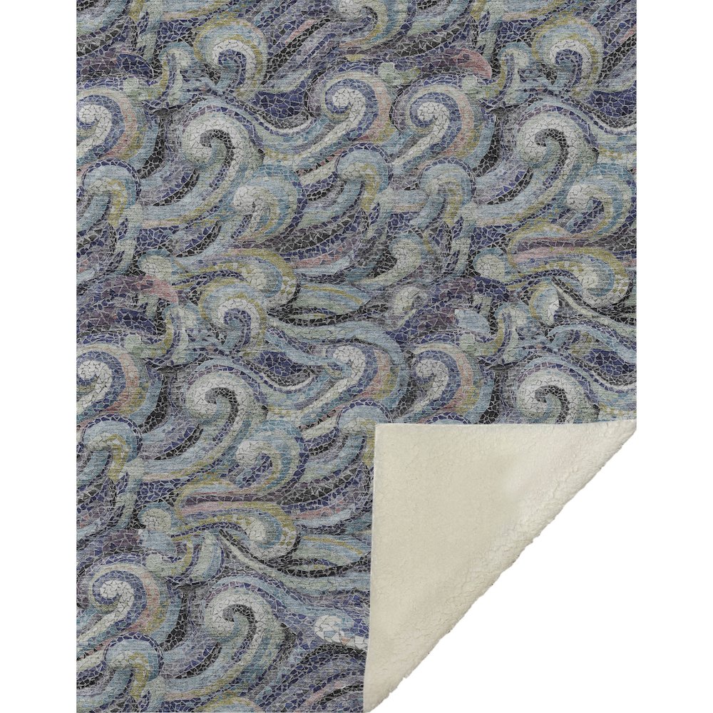 Premium Machine Washable ASB193 Stormy 50" x 70" Sherpa Throw Blanket. Picture 1