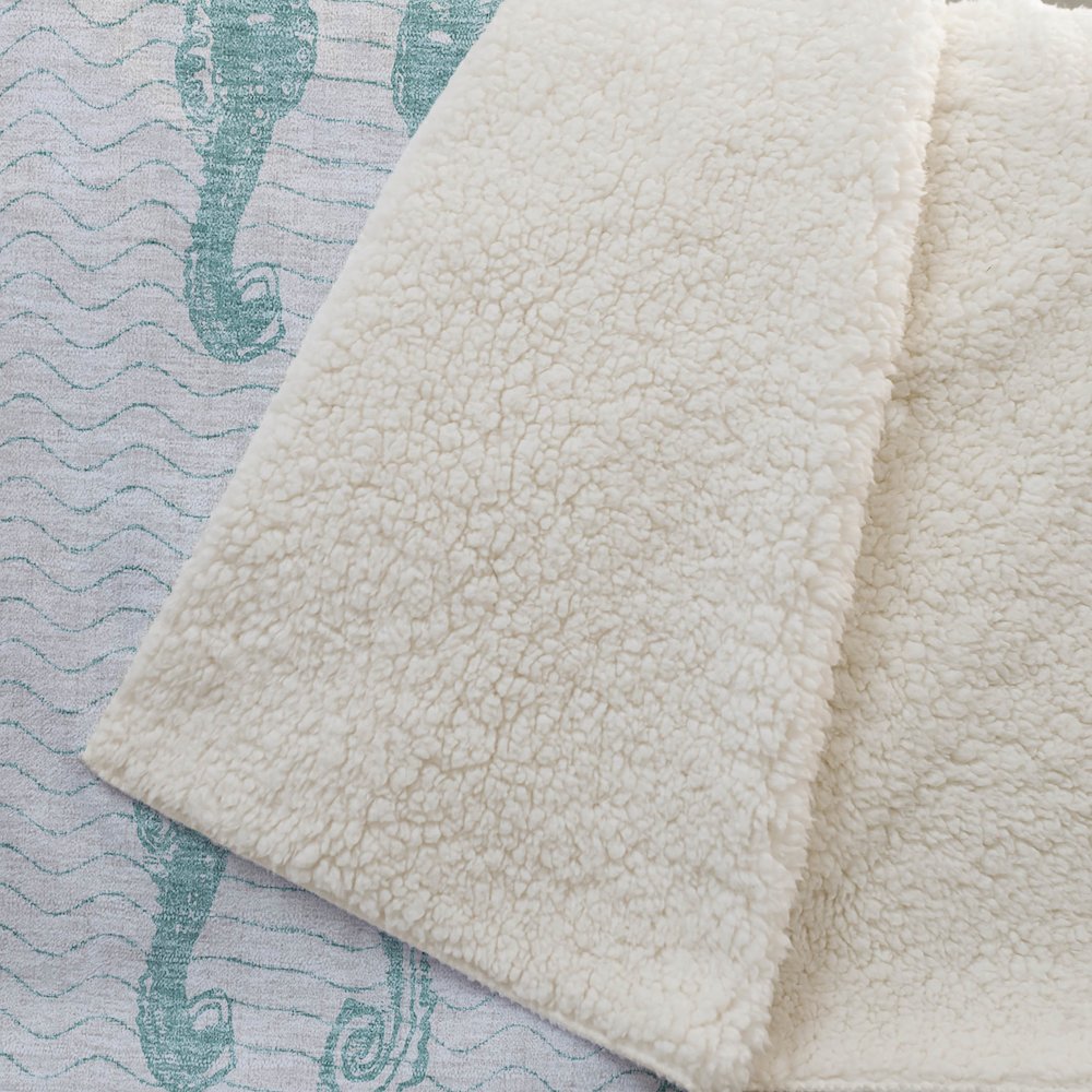Premium Machine Washable ASB194 Aqua 50" x 70" Sherpa Throw Blanket. Picture 2