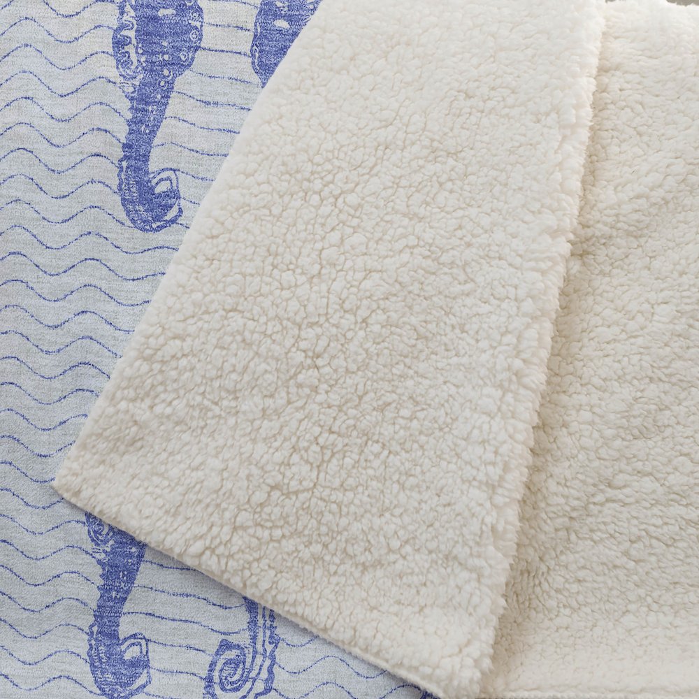 Premium Machine Washable ASB194 Blue 50" x 70" Sherpa Throw Blanket. Picture 2