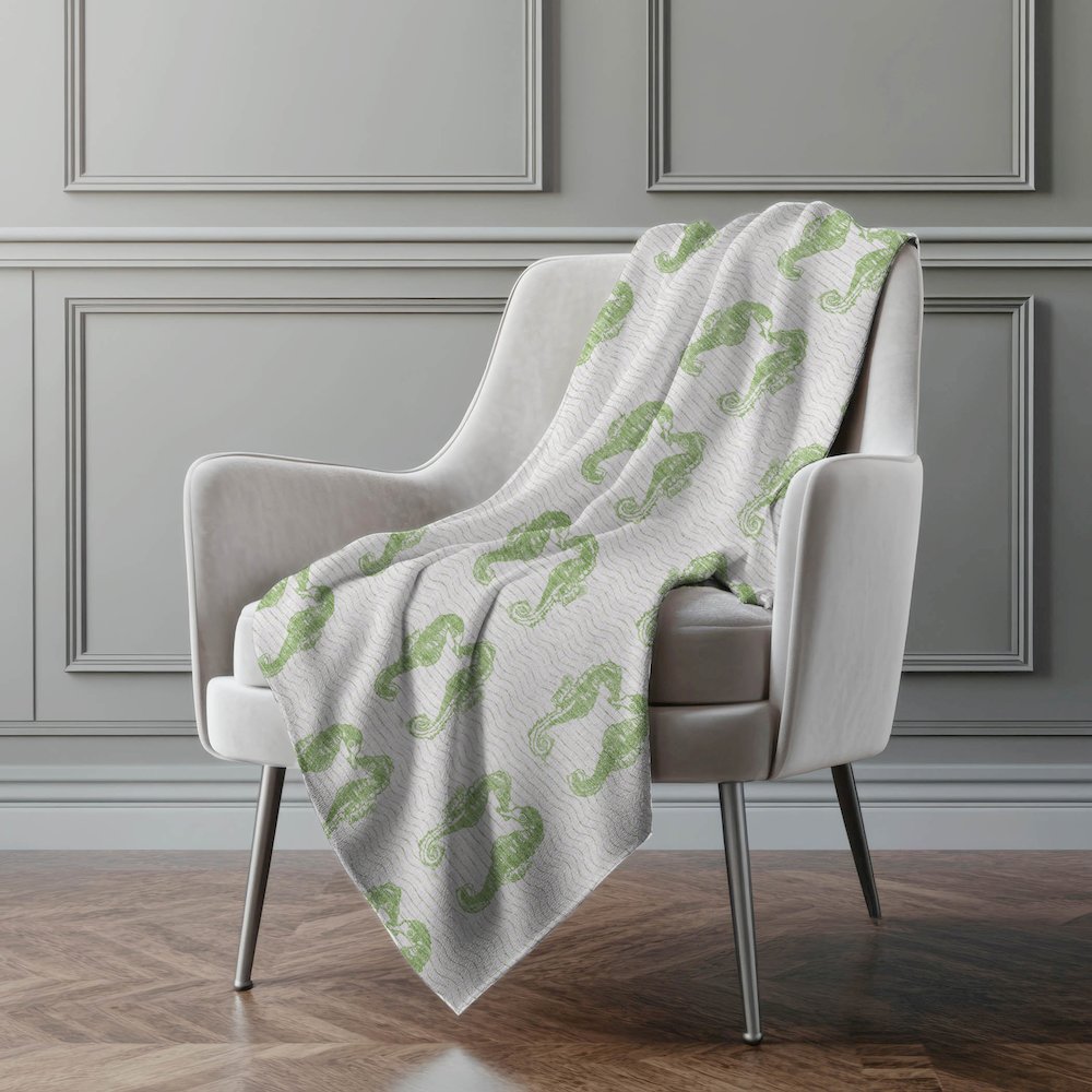 Premium Machine Washable ASB194 Green 50" x 70" Sherpa Throw Blanket. Picture 5