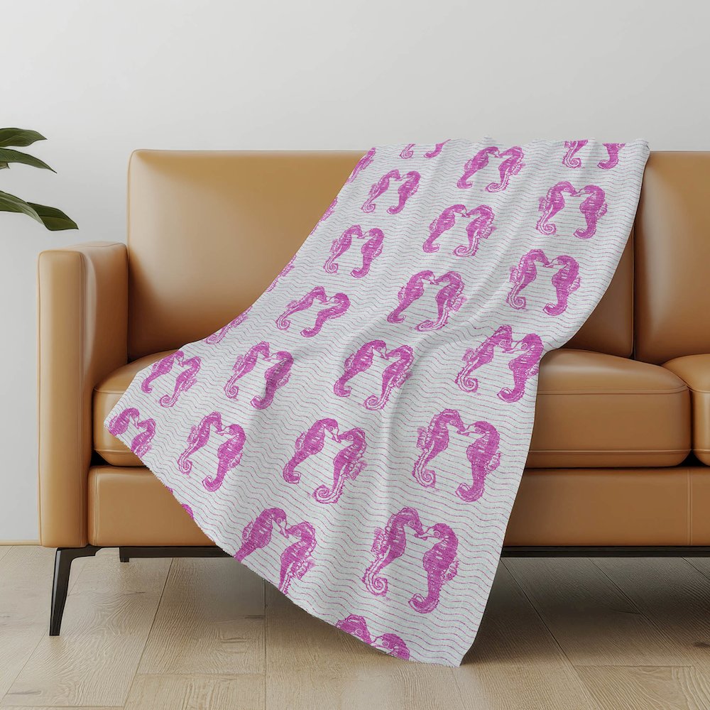 Premium Machine Washable ASB194 Pink 50" x 70" Sherpa Throw Blanket. Picture 4