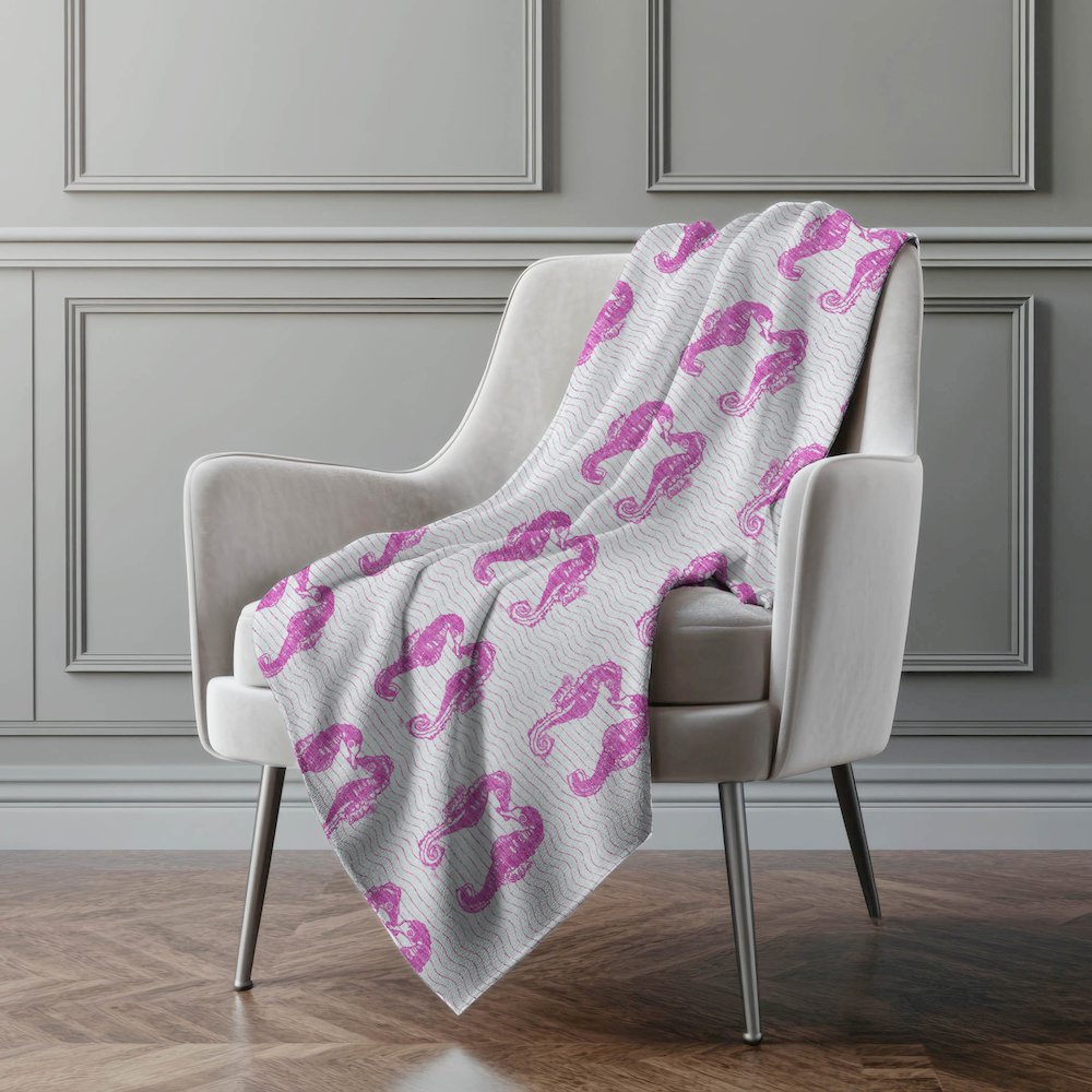 Premium Machine Washable ASB194 Pink 50" x 70" Sherpa Throw Blanket. Picture 5