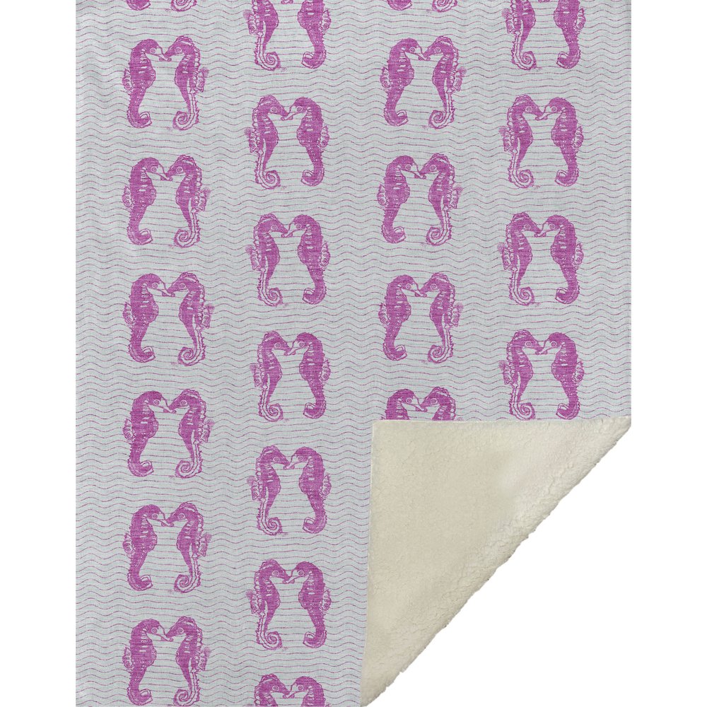 Premium Machine Washable ASB194 Pink 50" x 70" Sherpa Throw Blanket. Picture 1