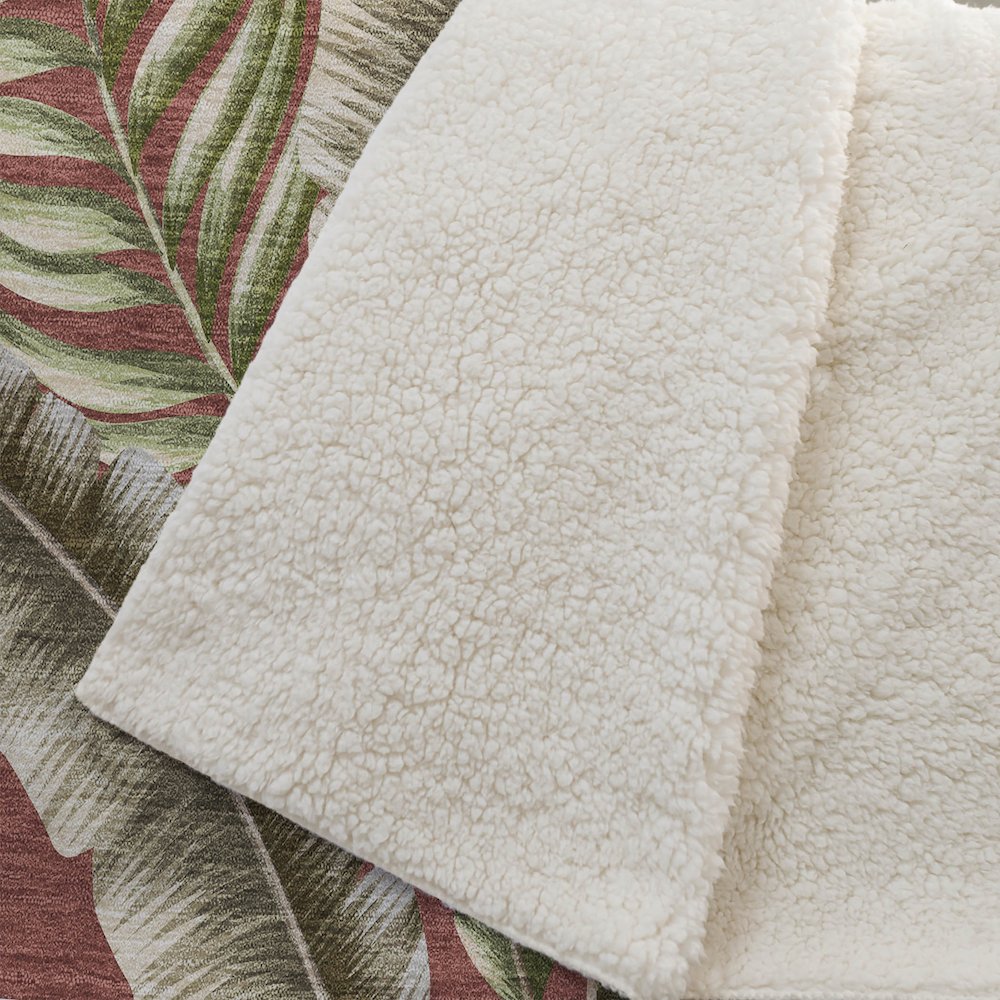 Premium Machine Washable ASB196 Spice 50" x 70" Sherpa Throw Blanket. Picture 2