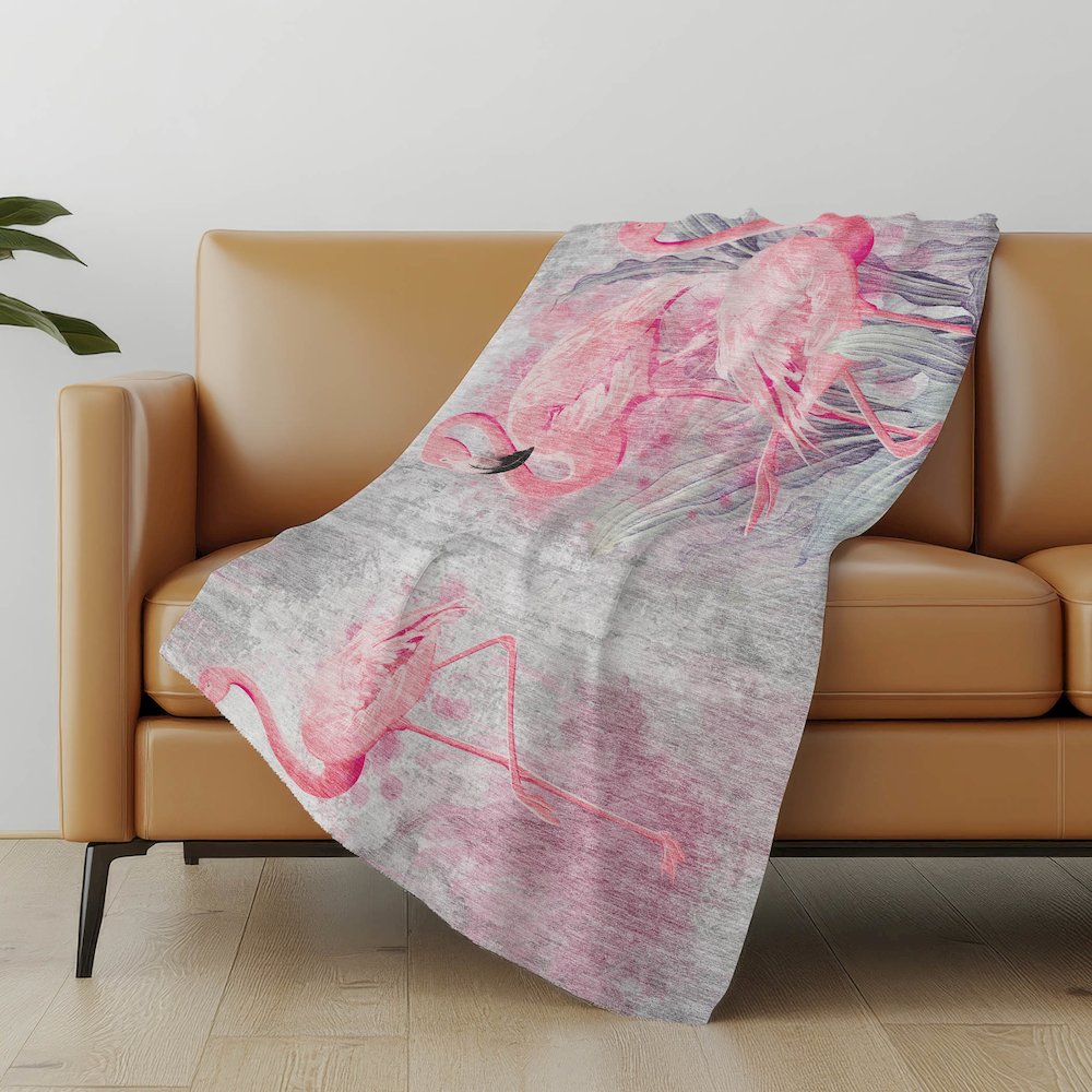 Premium Machine Washable ASB197 Pink 50" x 70" Sherpa Throw Blanket. Picture 4