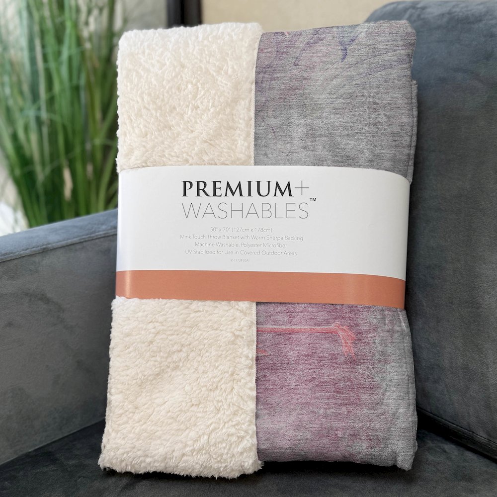 Premium Machine Washable ASB197 Pink 50" x 70" Sherpa Throw Blanket. Picture 3