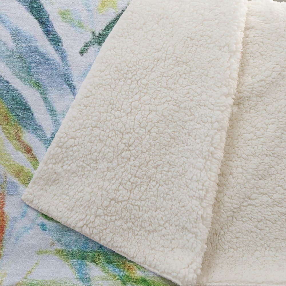 Premium Machine Washable ASB199 Multi 50" x 70" Sherpa Throw Blanket. Picture 2