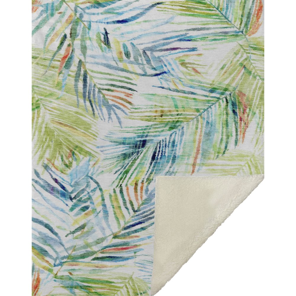 Premium Machine Washable ASB199 Multi 50" x 70" Sherpa Throw Blanket. Picture 1