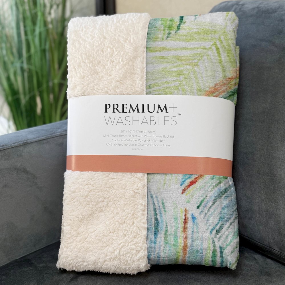 Premium Machine Washable ASB199 Multi 50" x 70" Sherpa Throw Blanket. Picture 3