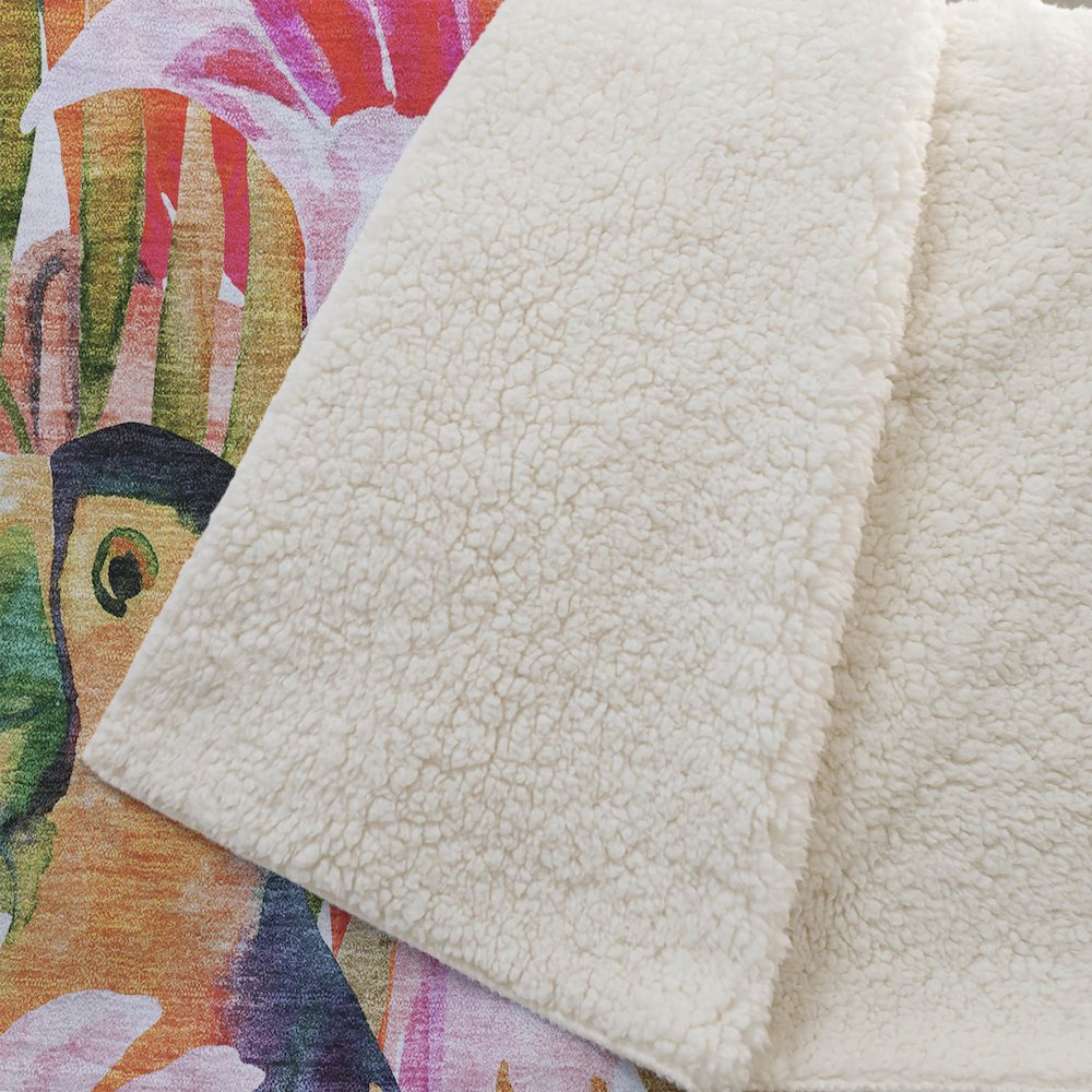 Premium Machine Washable ASB200 Multi 50" x 70" Sherpa Throw Blanket. Picture 2