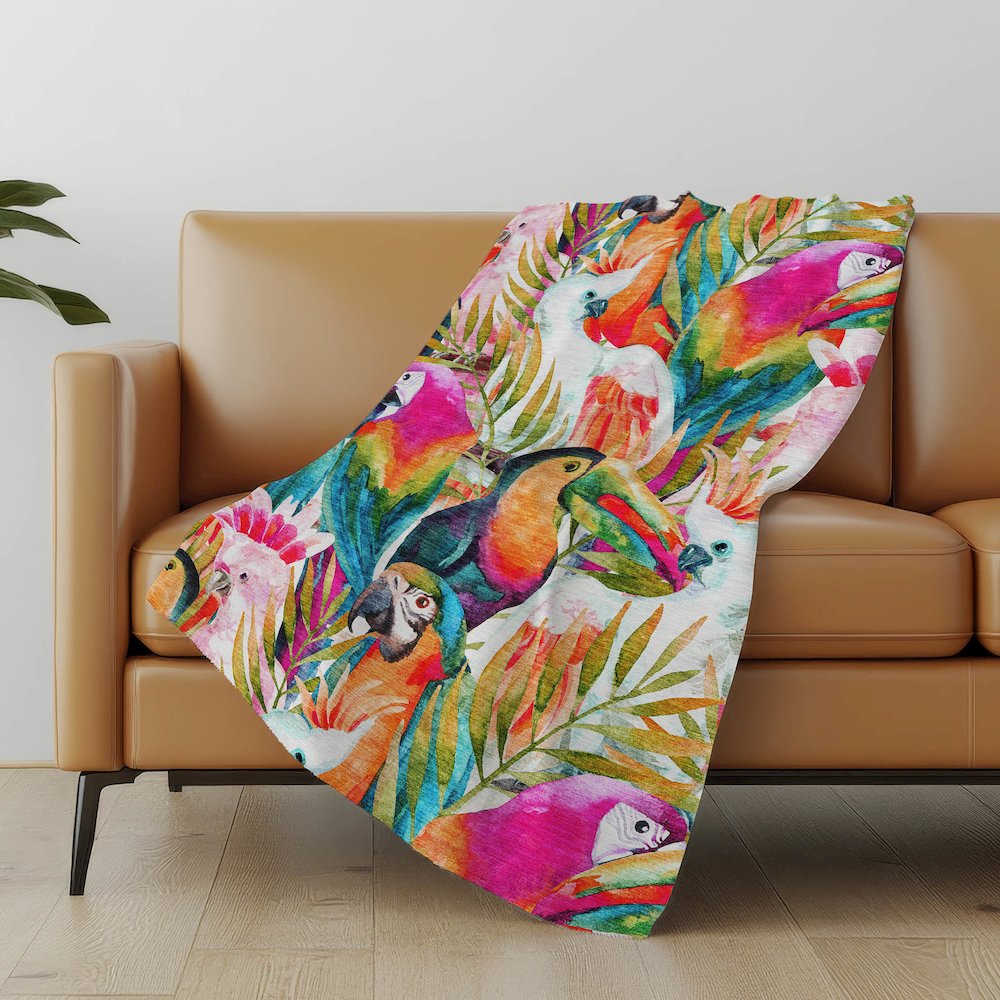 Premium Machine Washable ASB200 Multi 50" x 70" Sherpa Throw Blanket. Picture 4
