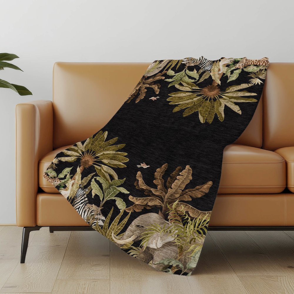 Premium Machine Washable ASB203 Midnight 50" x 70" Sherpa Throw Blanket. Picture 4