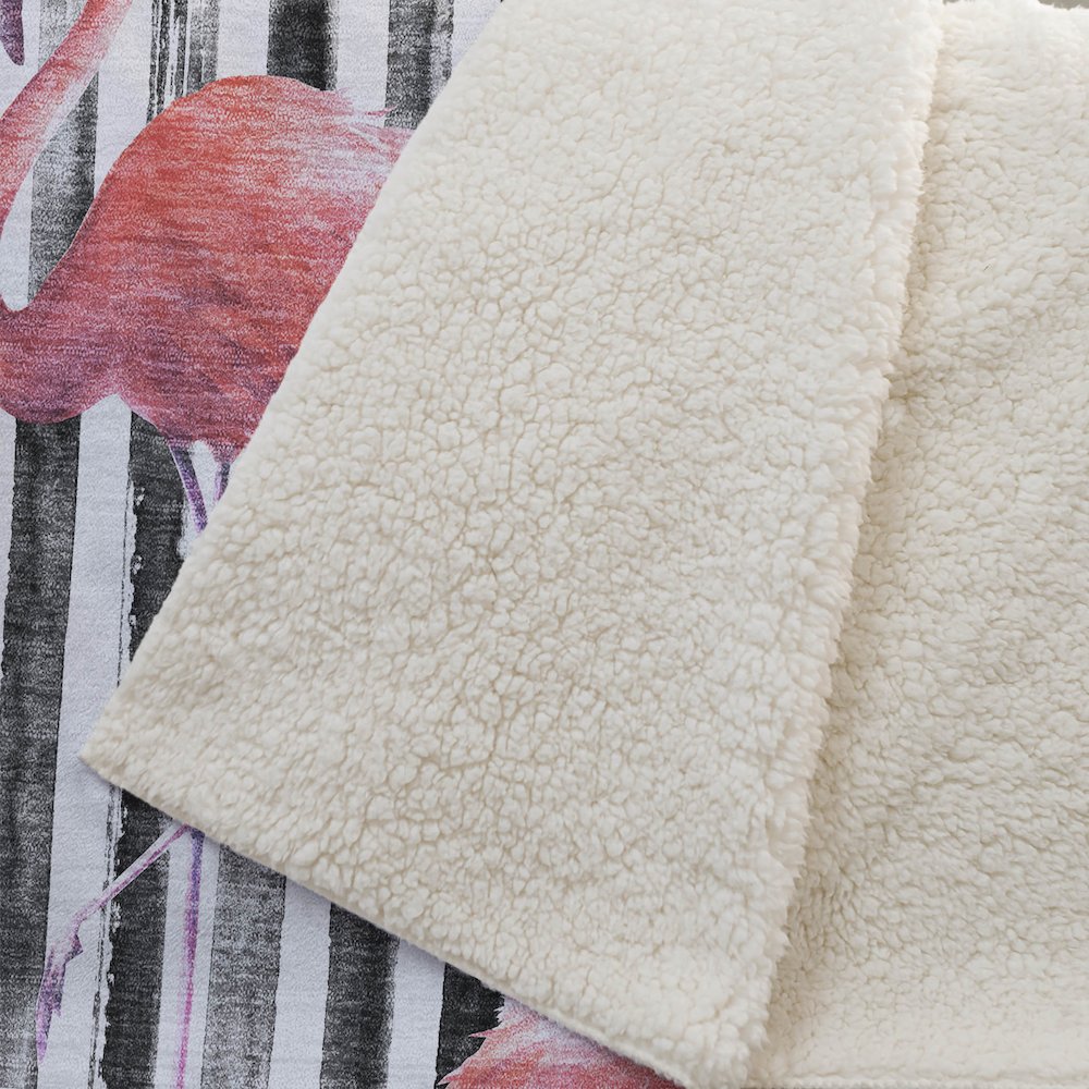 Premium Machine Washable ASB204 Pink 50" x 70" Sherpa Throw Blanket. Picture 2