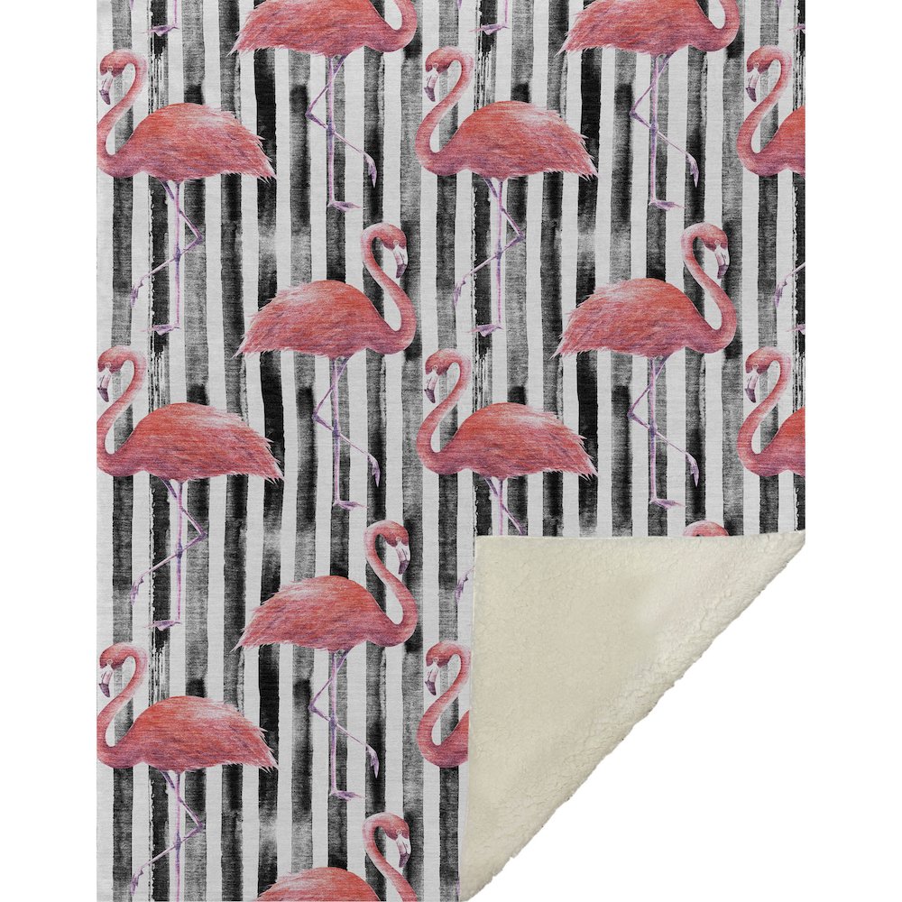 Premium Machine Washable ASB204 Pink 50" x 70" Sherpa Throw Blanket. Picture 1