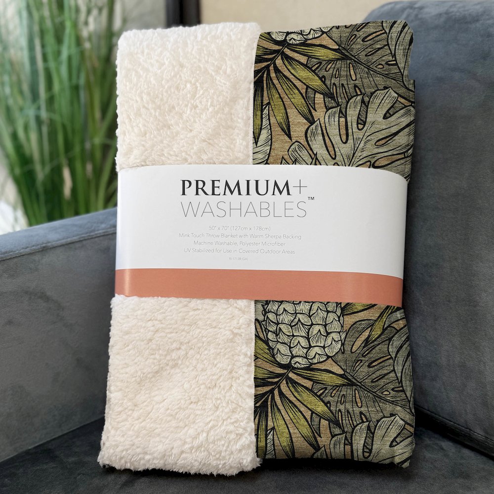 Premium Machine Washable ASB206 Baja 50" x 70" Sherpa Throw Blanket. Picture 3