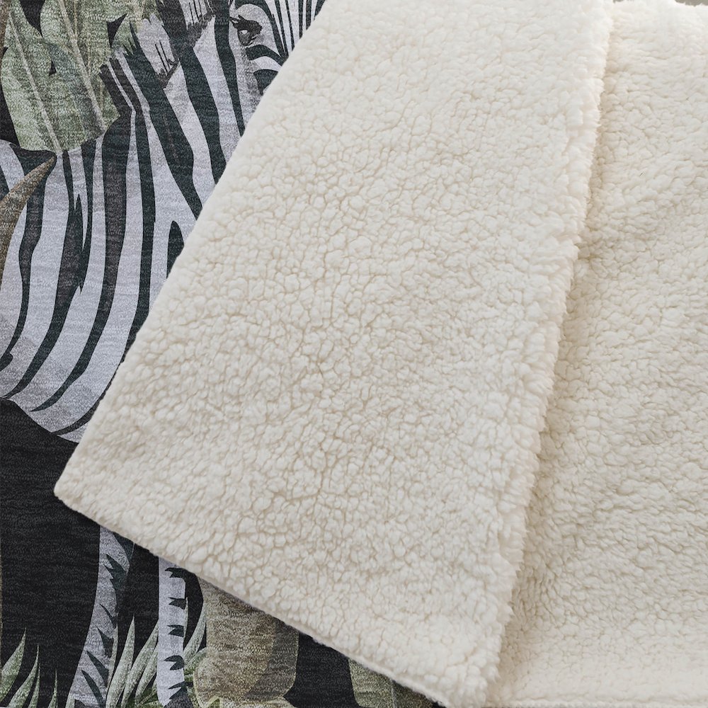 Premium Machine Washable ASB208 Midnight 50" x 70" Sherpa Throw Blanket. Picture 2