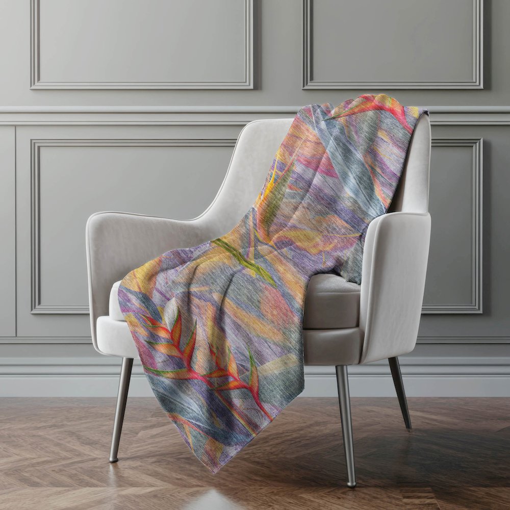 Premium Machine Washable ASB209 Multi 50" x 70" Sherpa Throw Blanket. Picture 5