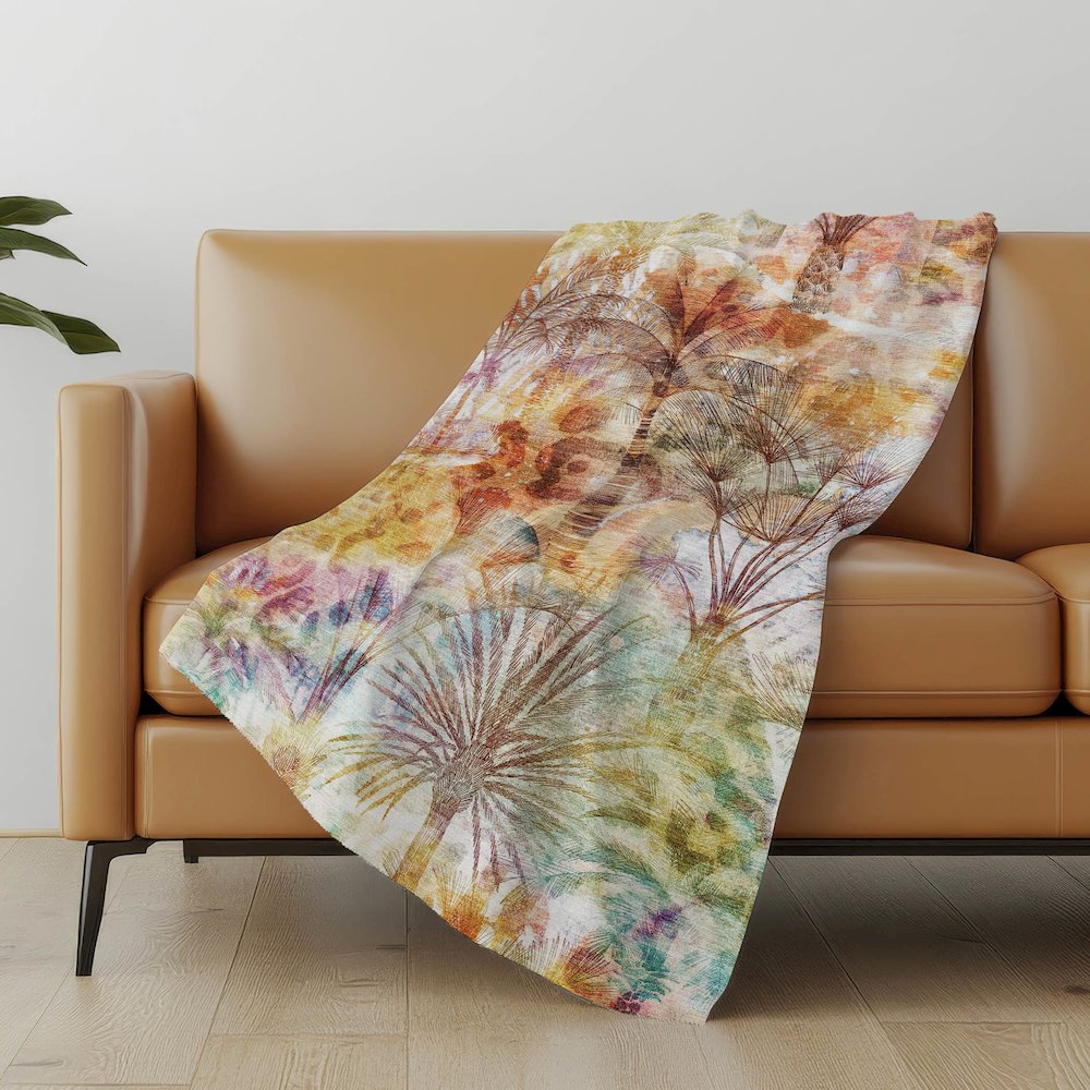 Premium Machine Washable ASB210 Multi 50" x 70" Sherpa Throw Blanket. Picture 4