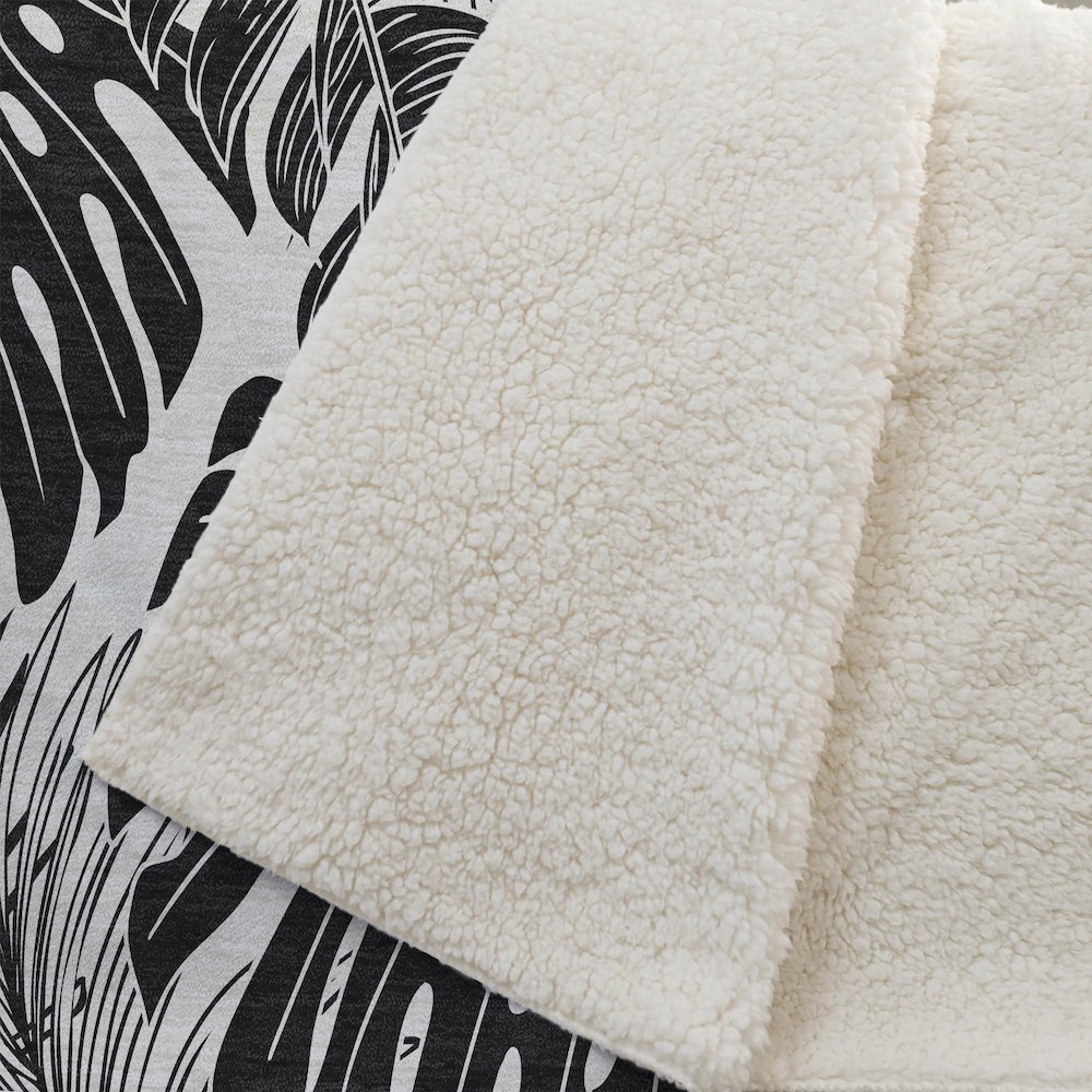 Premium Machine Washable ASB211 Midnight 50" x 70" Sherpa Throw Blanket. Picture 2