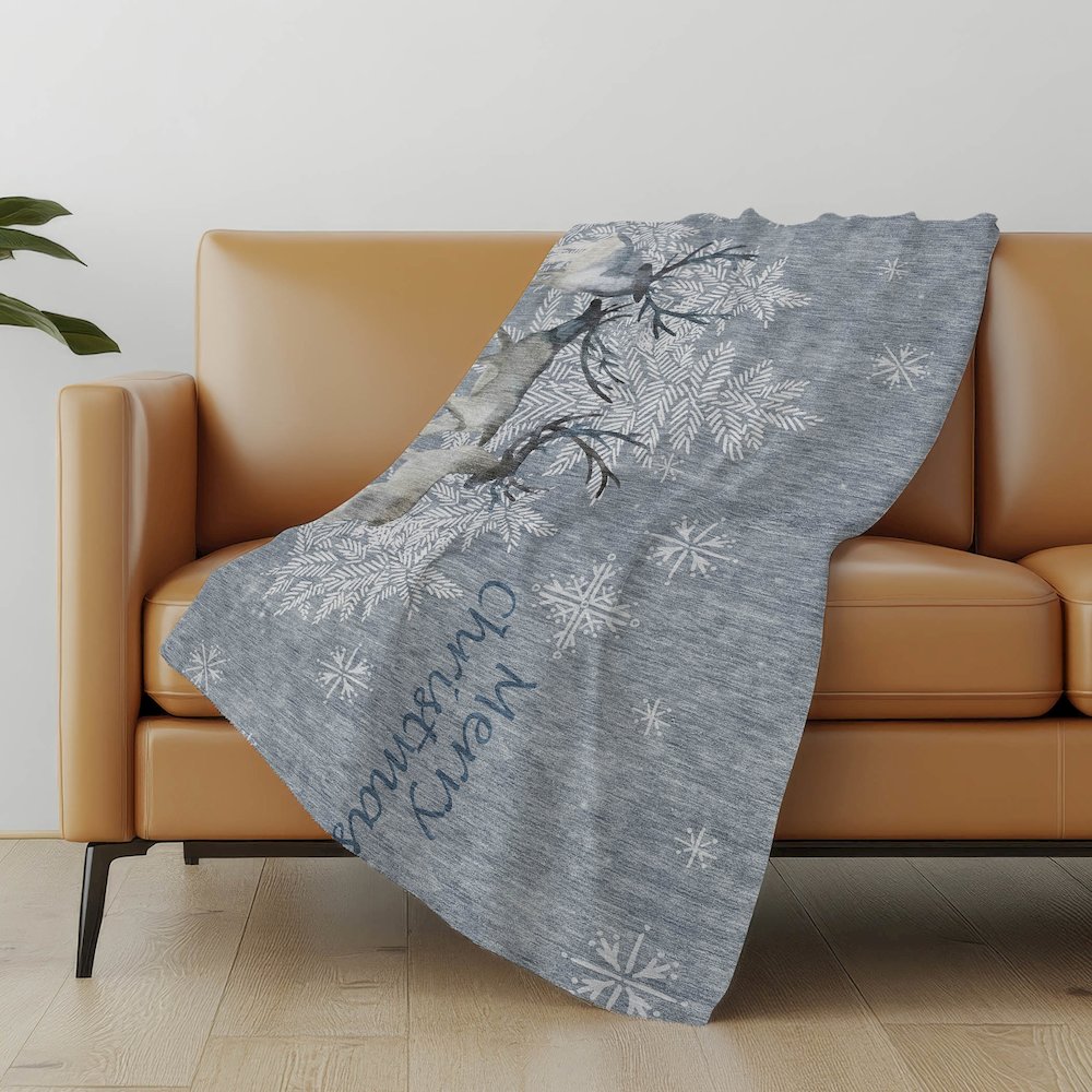 Premium Machine Washable ASB213 Ash 50" x 70" Sherpa Throw Blanket. Picture 4