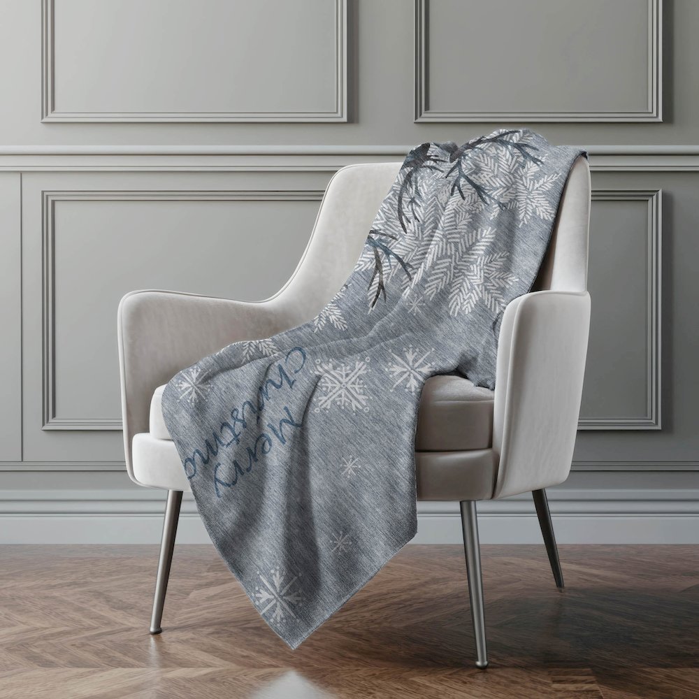 Premium Machine Washable ASB213 Ash 50" x 70" Sherpa Throw Blanket. Picture 5