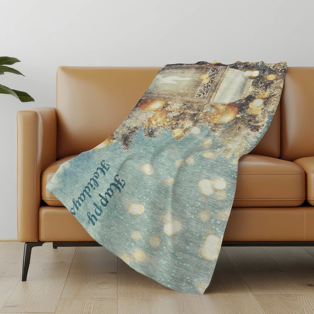 Premium Machine Washable ASB214 Blue 50" x 70" Sherpa Throw Blanket. Picture 4