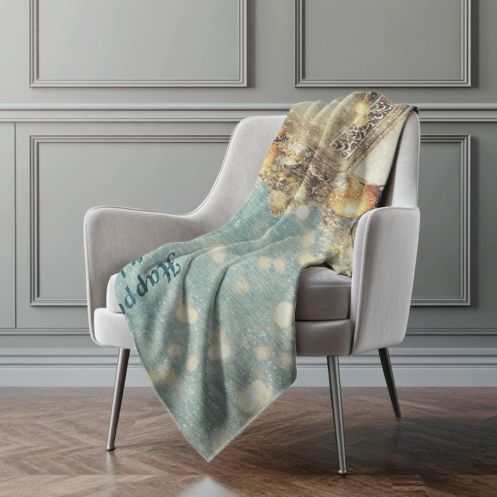 Premium Machine Washable ASB214 Blue 50" x 70" Sherpa Throw Blanket. Picture 5