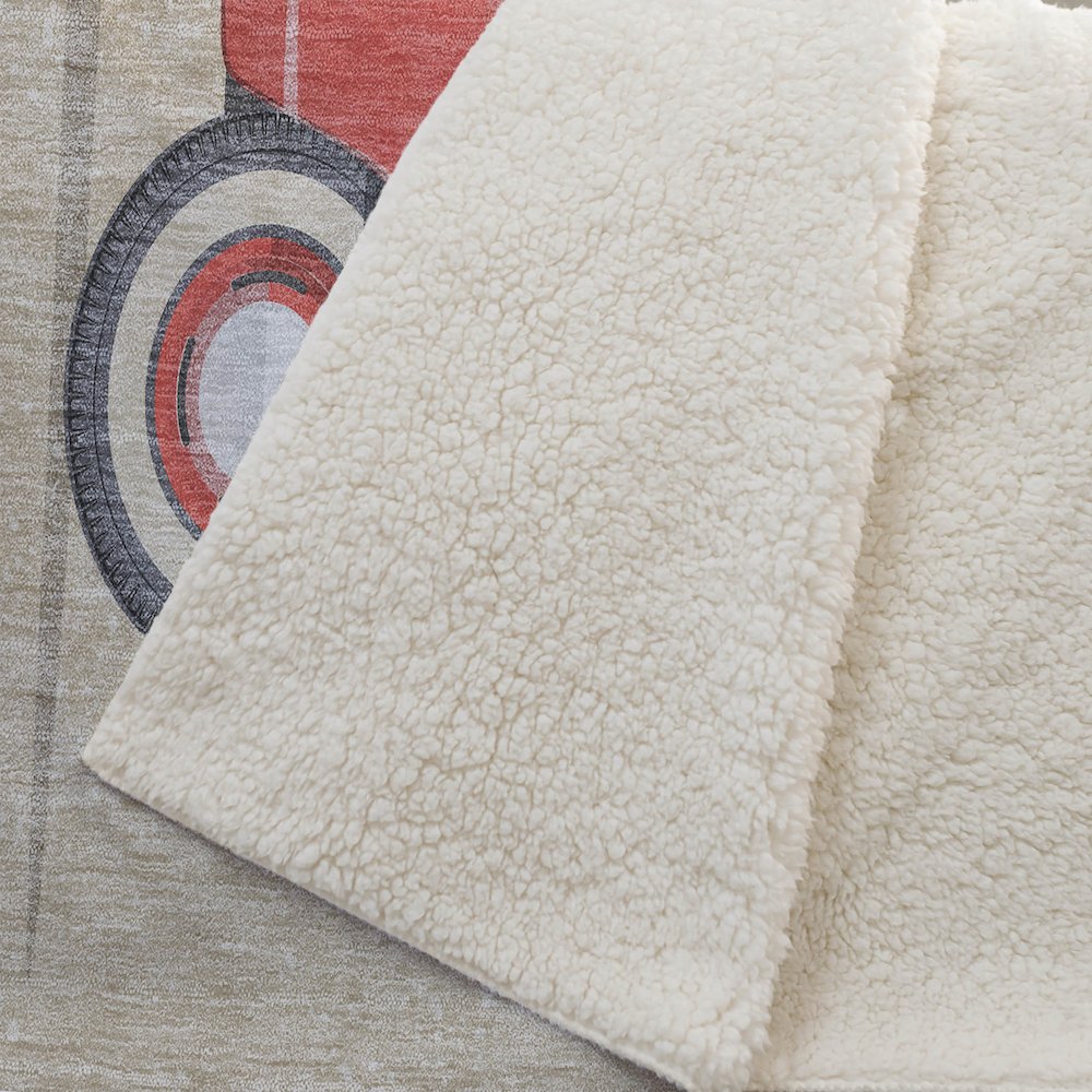 Premium Machine Washable ASB215 Red 50" x 70" Sherpa Throw Blanket. Picture 2