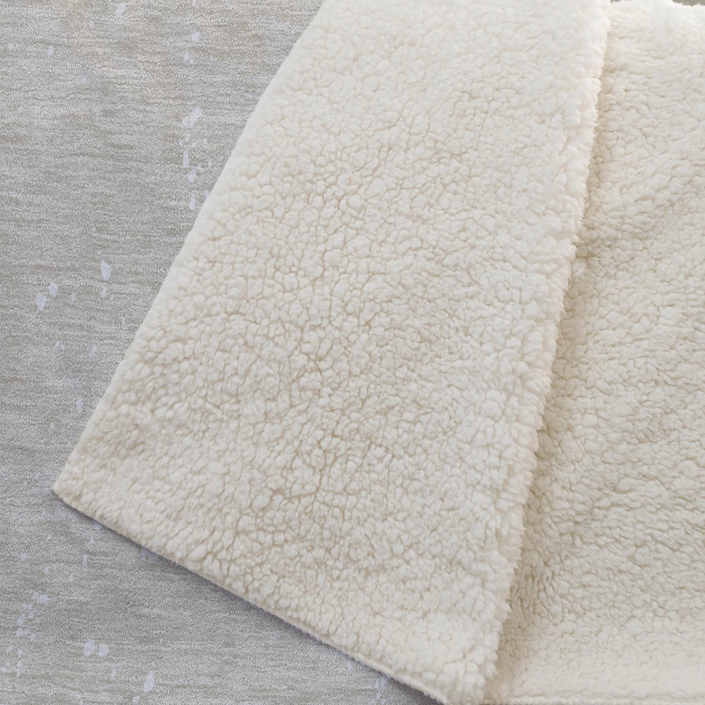 Premium Machine Washable ASB218 Latte 50" x 70" Sherpa Throw Blanket. Picture 2
