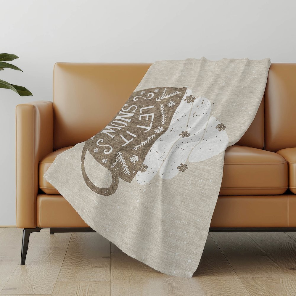 Premium Machine Washable ASB218 Latte 50" x 70" Sherpa Throw Blanket. Picture 4