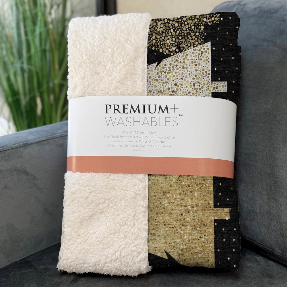 Premium Machine Washable ASB222 Midnight 50" x 70" Sherpa Throw Blanket. Picture 3