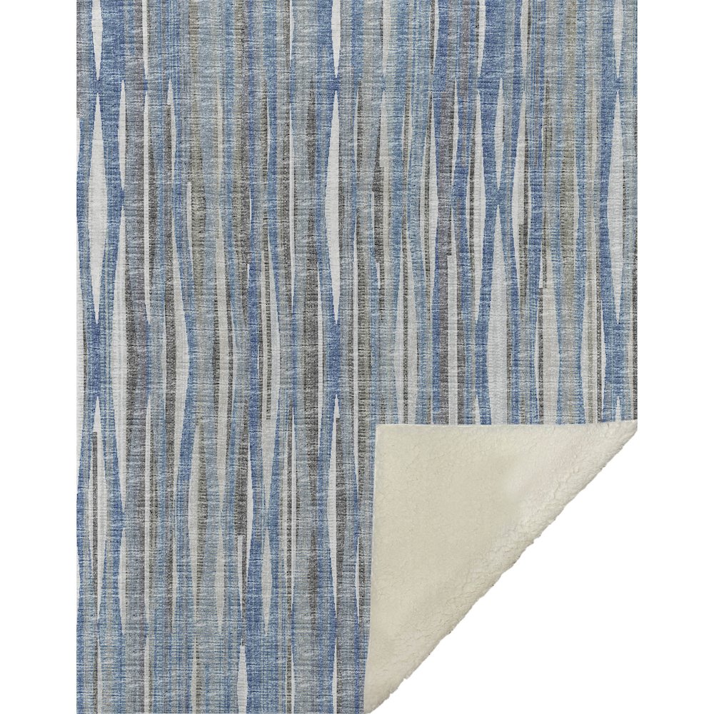 Premium Machine Washable ASB31 Blue 50" x 70" Sherpa Throw Blanket. Picture 1