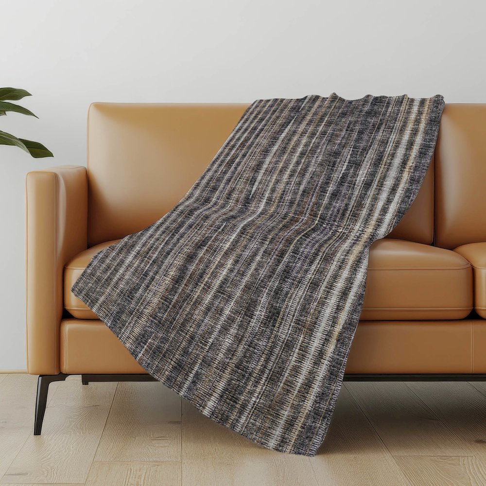 Premium Machine Washable ASB31 Brown 50" x 70" Sherpa Throw Blanket. Picture 4