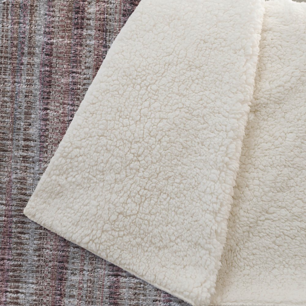 Premium Machine Washable ASB31 Burgundy 50" x 70" Sherpa Throw Blanket. Picture 2