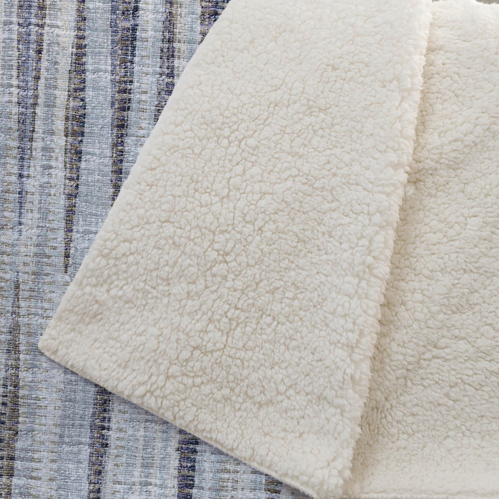 Premium Machine Washable ASB31 Ocean 50" x 70" Sherpa Throw Blanket. Picture 2