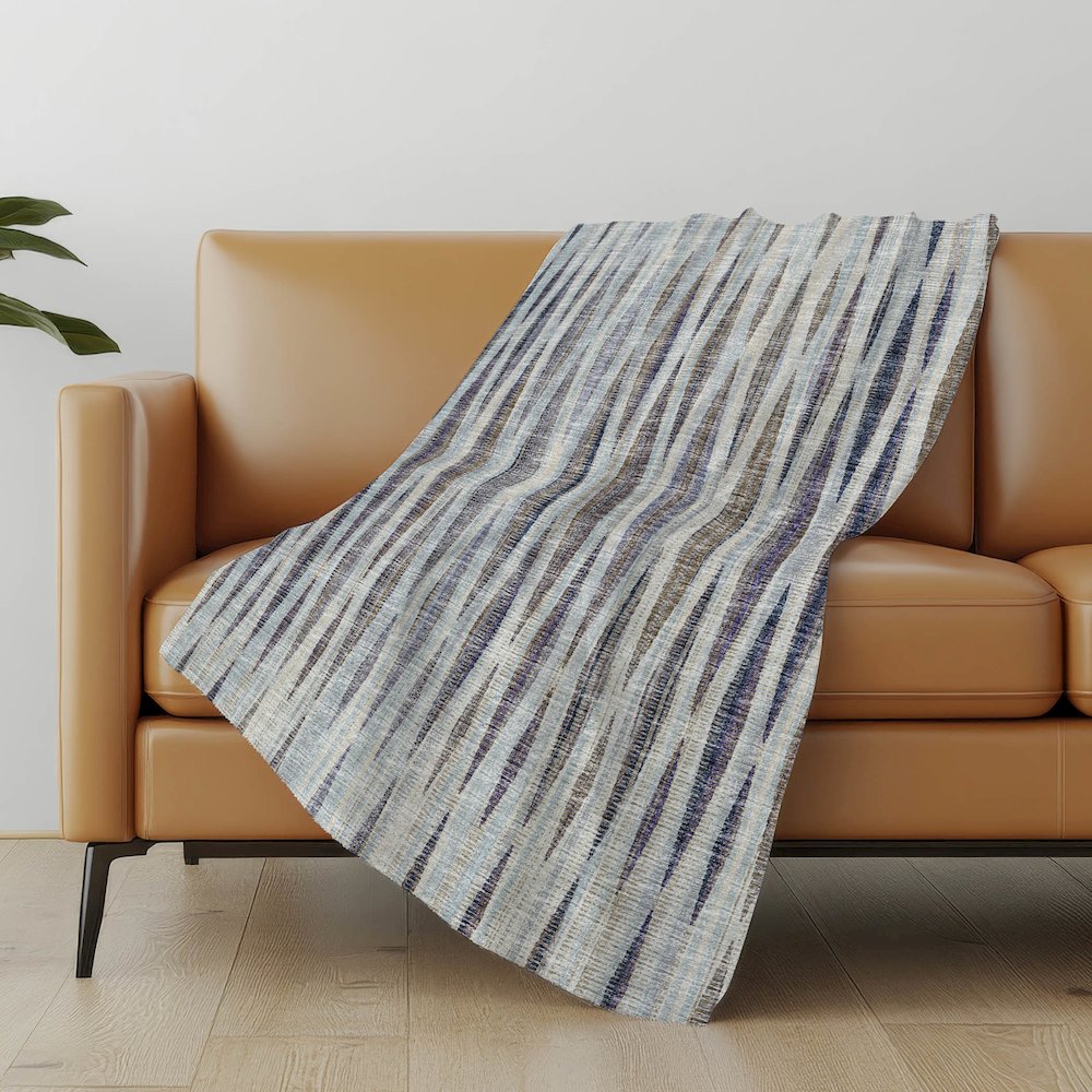 Premium Machine Washable ASB31 Ocean 50" x 70" Sherpa Throw Blanket. Picture 4