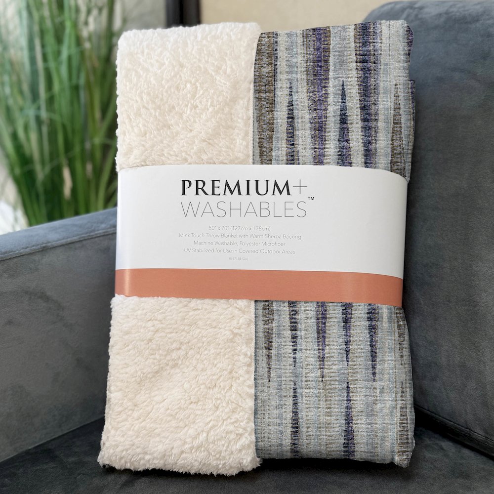 Premium Machine Washable ASB31 Ocean 50" x 70" Sherpa Throw Blanket. Picture 3