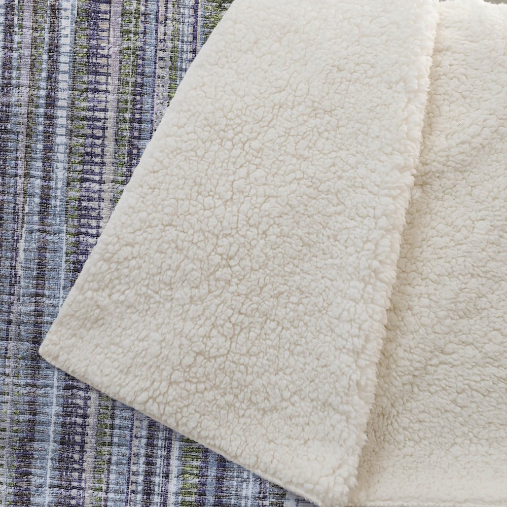 Premium Machine Washable ASB31 Plum 50" x 70" Sherpa Throw Blanket. Picture 2