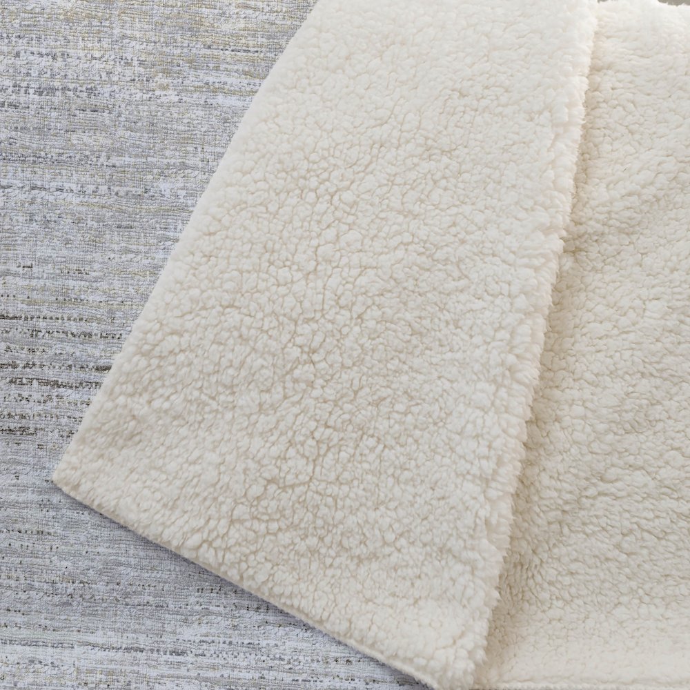 Premium Machine Washable ASB32 Beige 50" x 70" Sherpa Throw Blanket. Picture 2