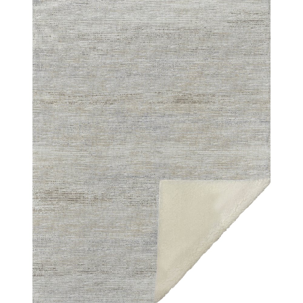 Premium Machine Washable ASB32 Beige 50" x 70" Sherpa Throw Blanket. Picture 1