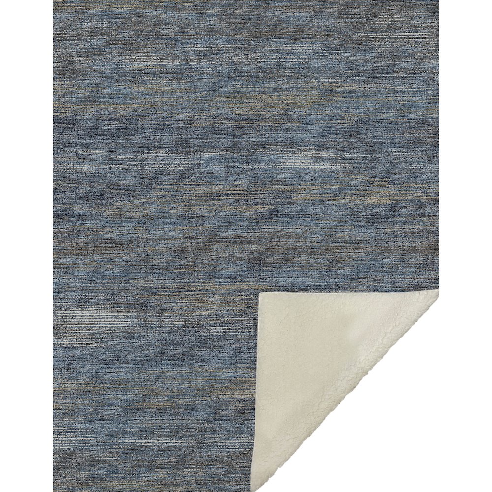 Premium Machine Washable ASB32 Blue 50" x 70" Sherpa Throw Blanket. Picture 1