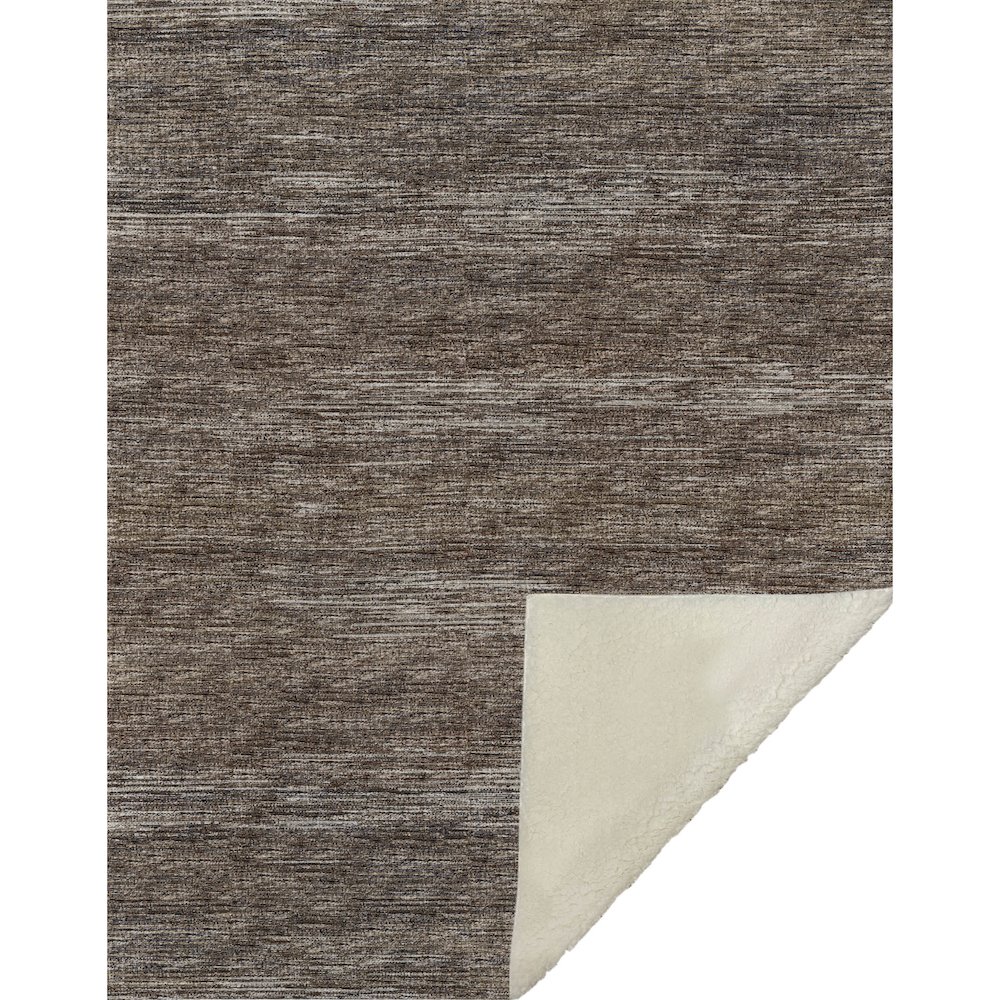 Premium Machine Washable ASB32 Brown 50" x 70" Sherpa Throw Blanket. Picture 1