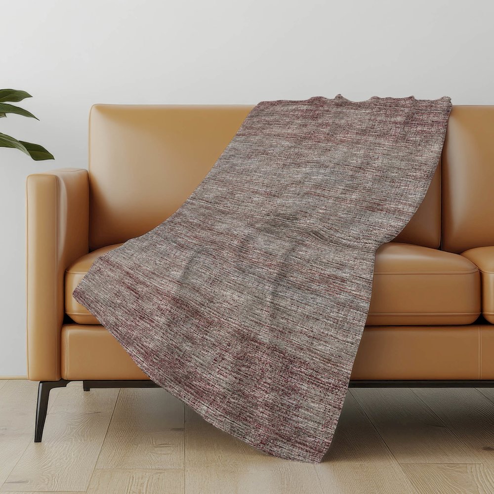 Premium Machine Washable ASB32 Burgundy 50" x 70" Sherpa Throw Blanket. Picture 4