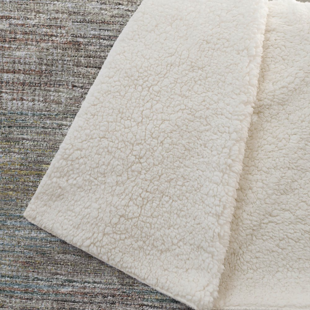 Premium Machine Washable ASB32 Multi 50" x 70" Sherpa Throw Blanket. Picture 2
