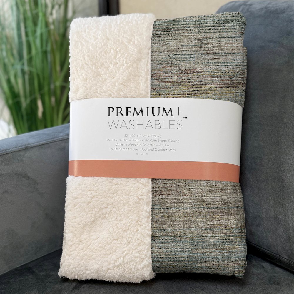 Premium Machine Washable ASB32 Multi 50" x 70" Sherpa Throw Blanket. Picture 3