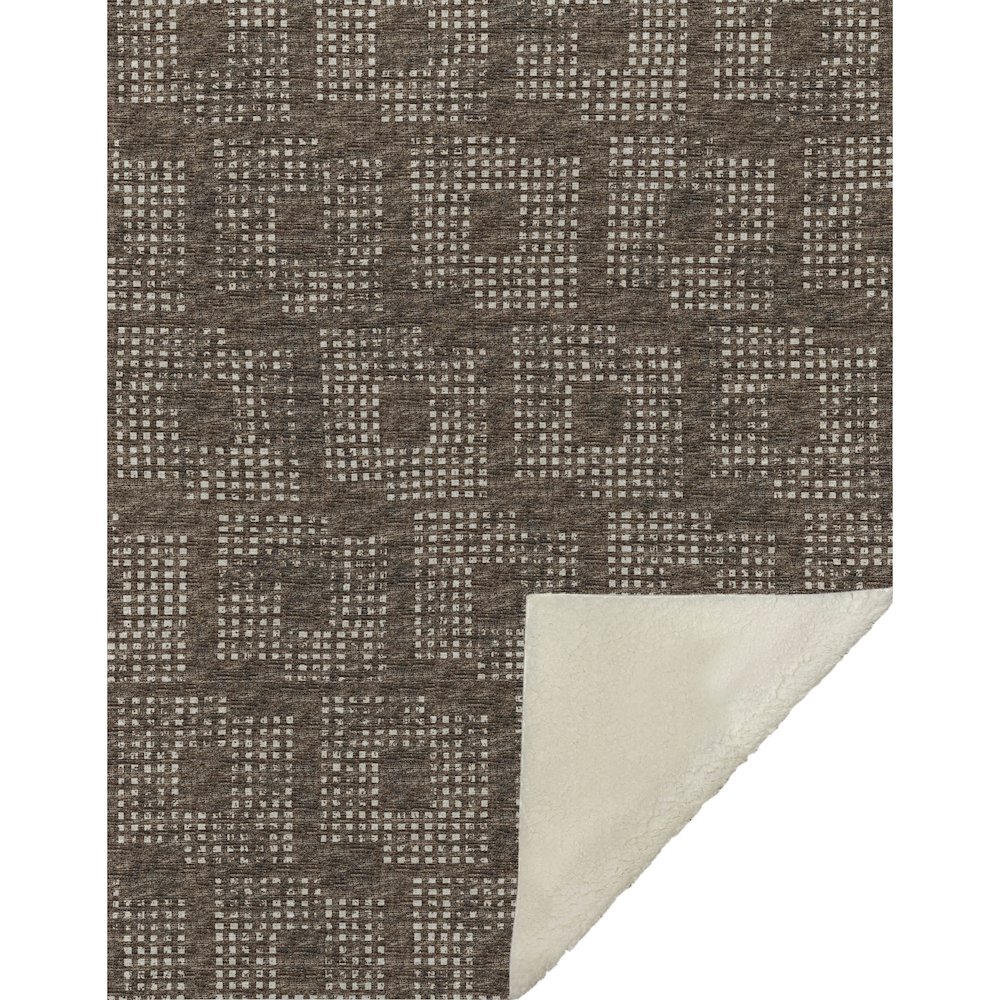 Premium Machine Washable ASB33 Brown 50" x 70" Sherpa Throw Blanket. Picture 1