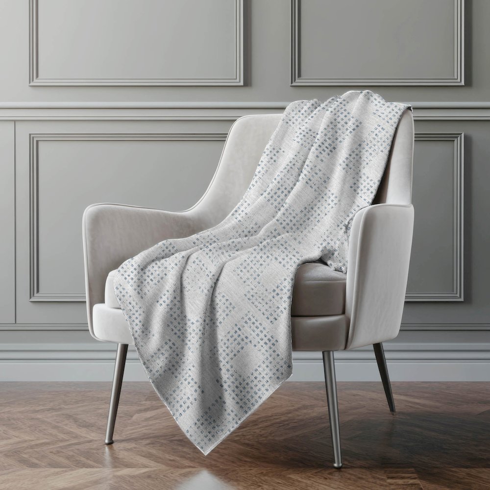 Premium Machine Washable ASB33 Silver 50" x 70" Sherpa Throw Blanket. Picture 5