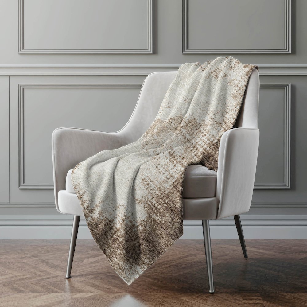 Premium Machine Washable ASB34 Brown 50" x 70" Sherpa Throw Blanket. Picture 5