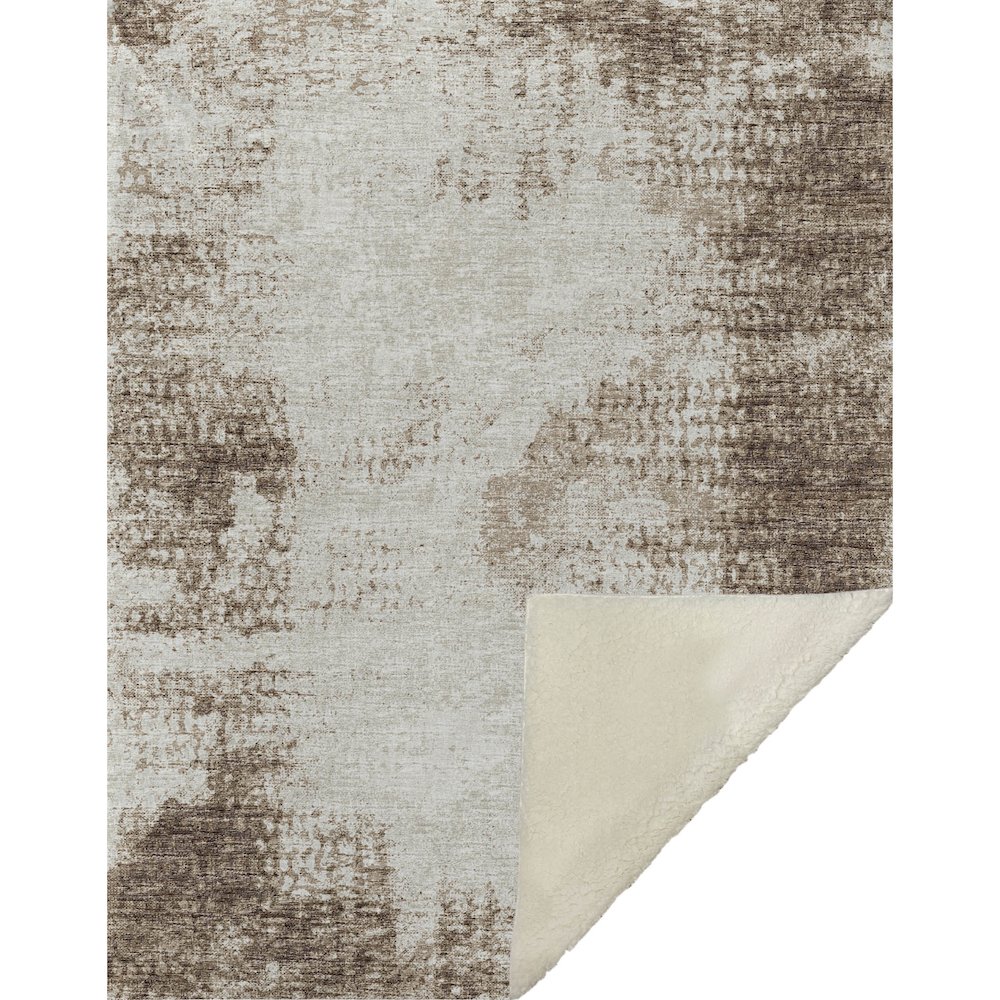 Premium Machine Washable ASB34 Brown 50" x 70" Sherpa Throw Blanket. Picture 1
