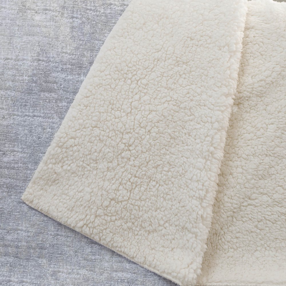 Premium Machine Washable ASB34 Gray 50" x 70" Sherpa Throw Blanket. Picture 2